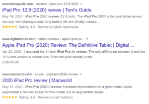 check rich snippets