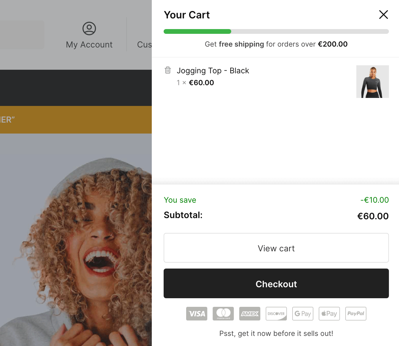 Display total savings within the Shoptimizer mini cart
