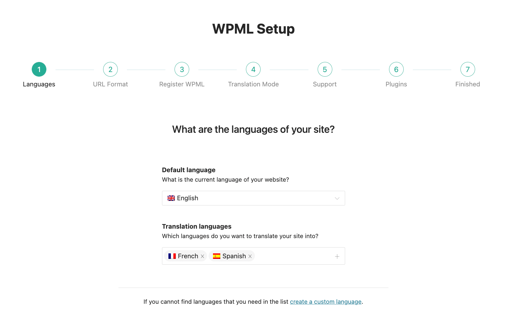 WPML Setup