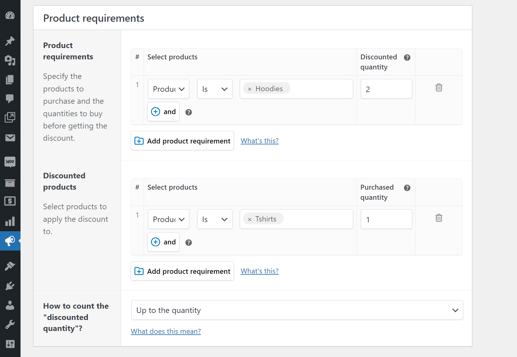 Discount Requirements