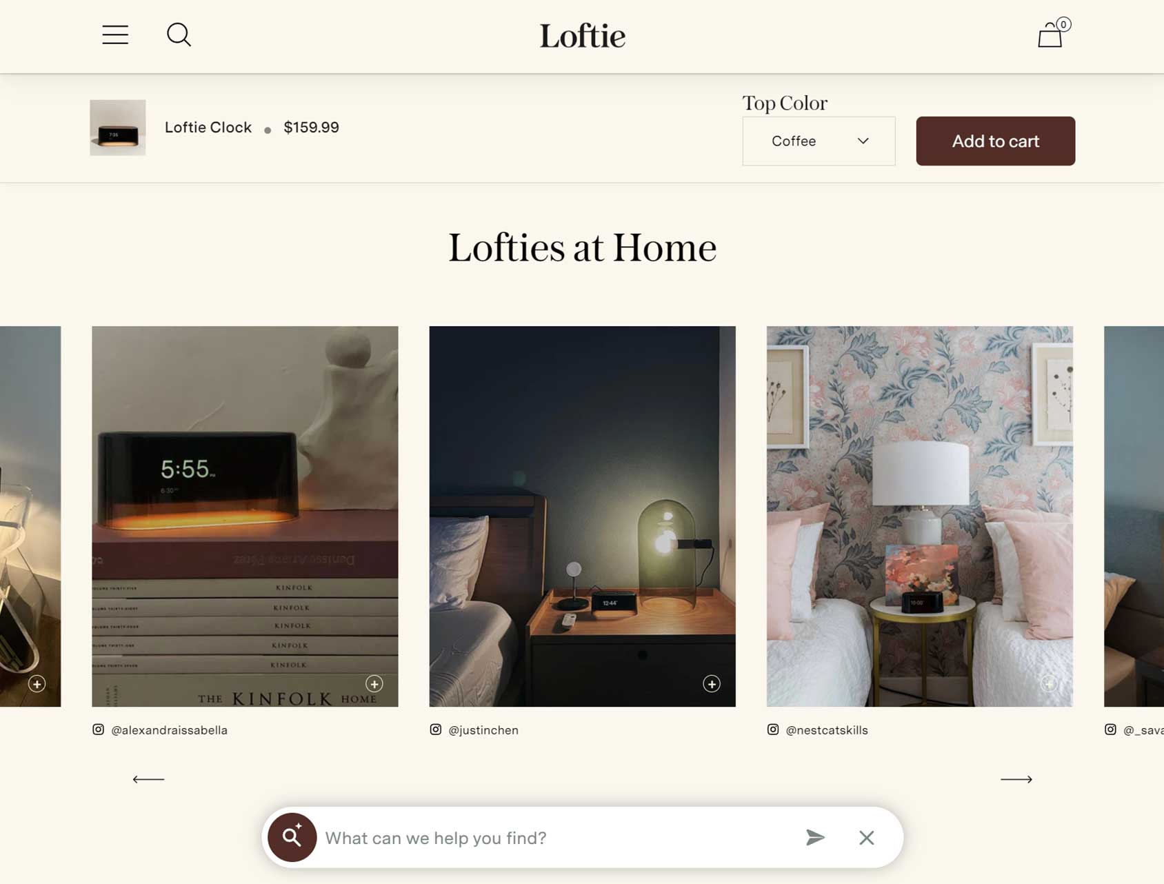 Loftie eCommerce Social Proof Examples