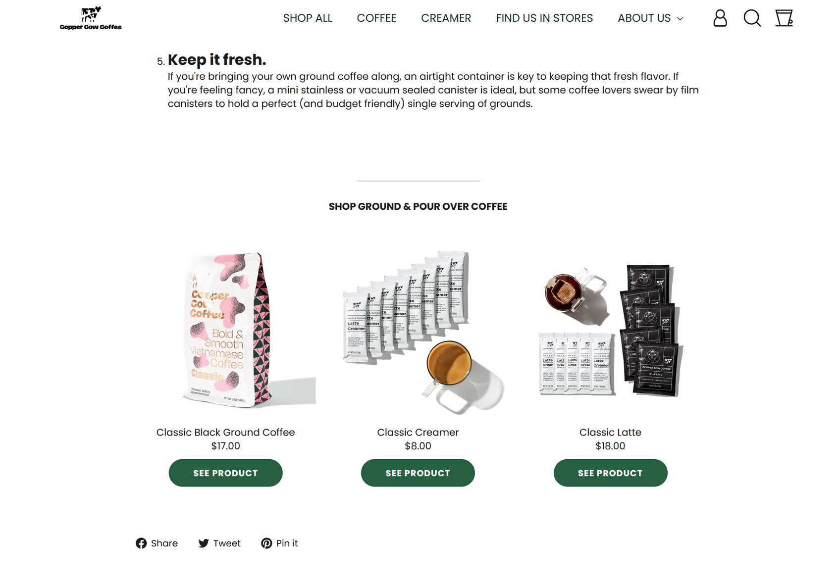 eCommerce Store with Blog Example