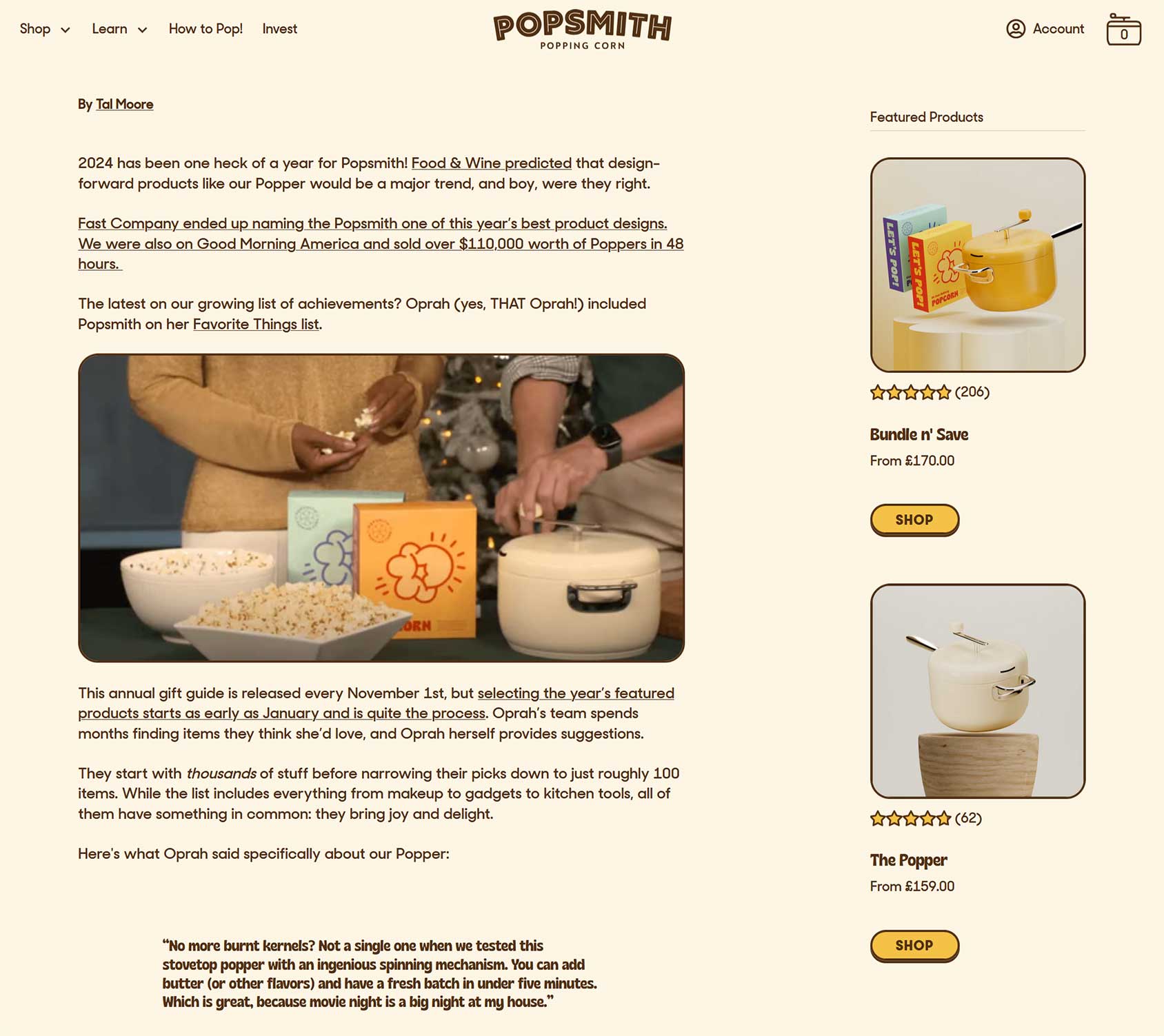 Popsmith eCommerce Store Blog