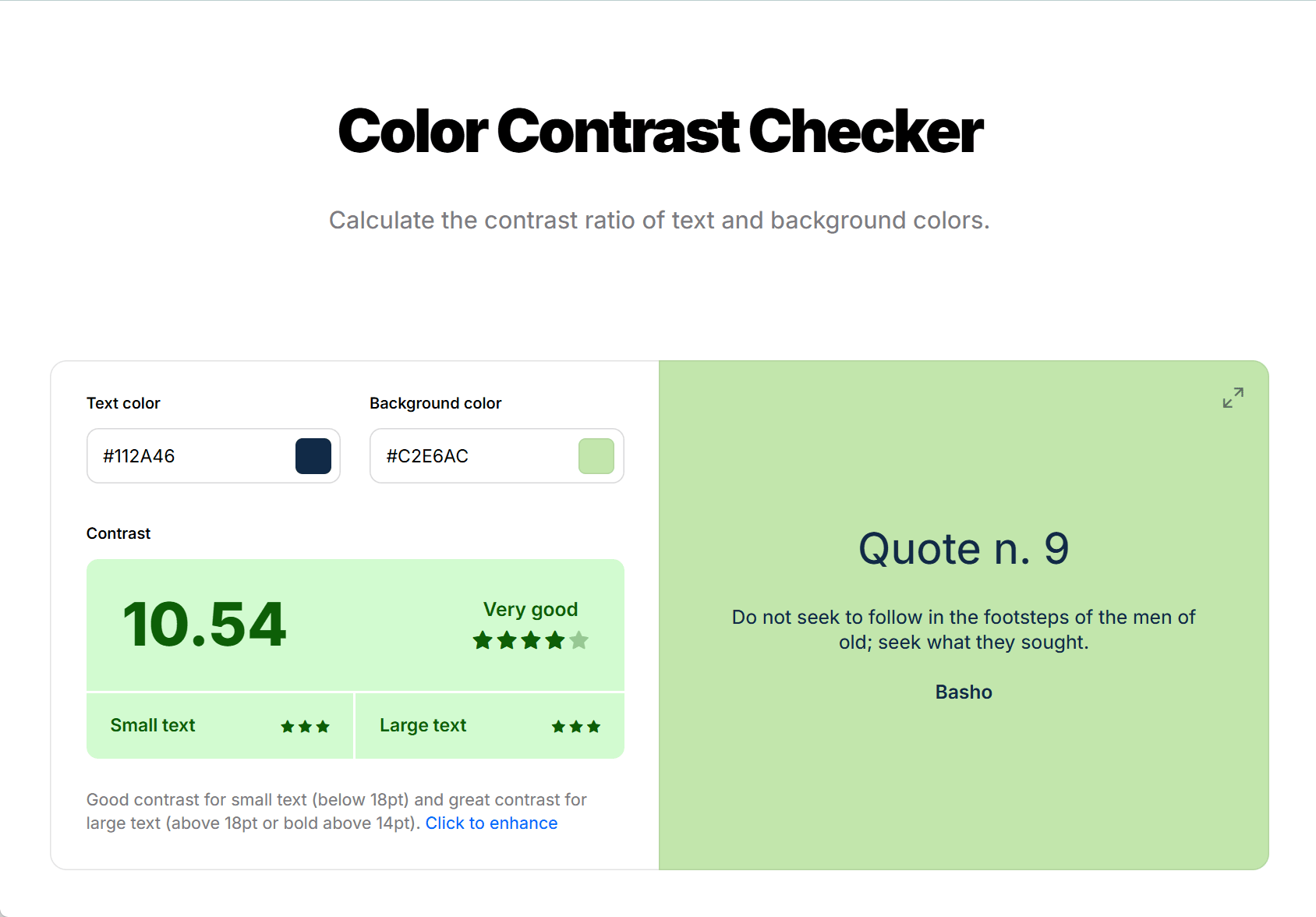 Color Contrast Checker Tool